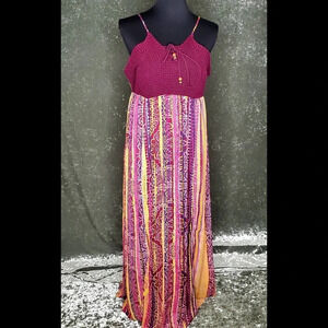 Xhilartation Maxi Dress W/ Crochet Top
